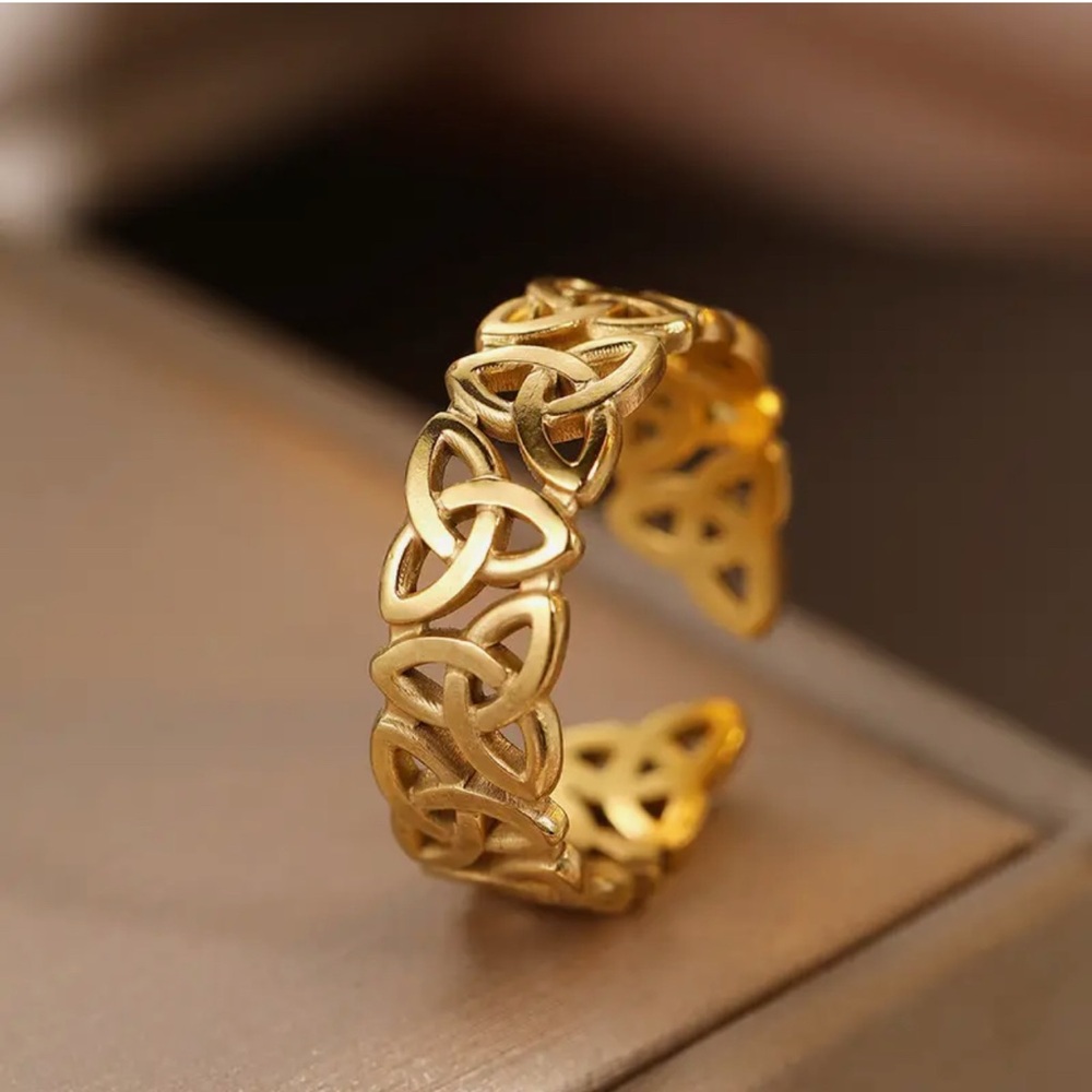 18k Gold plated stainless steel ring